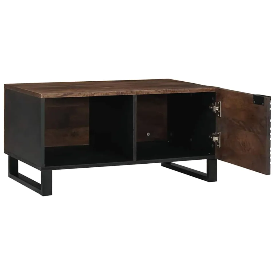 vidaXL Salontafel Walnotenhout 80 x 50 x 40 cm Bewerkt hout Bruin