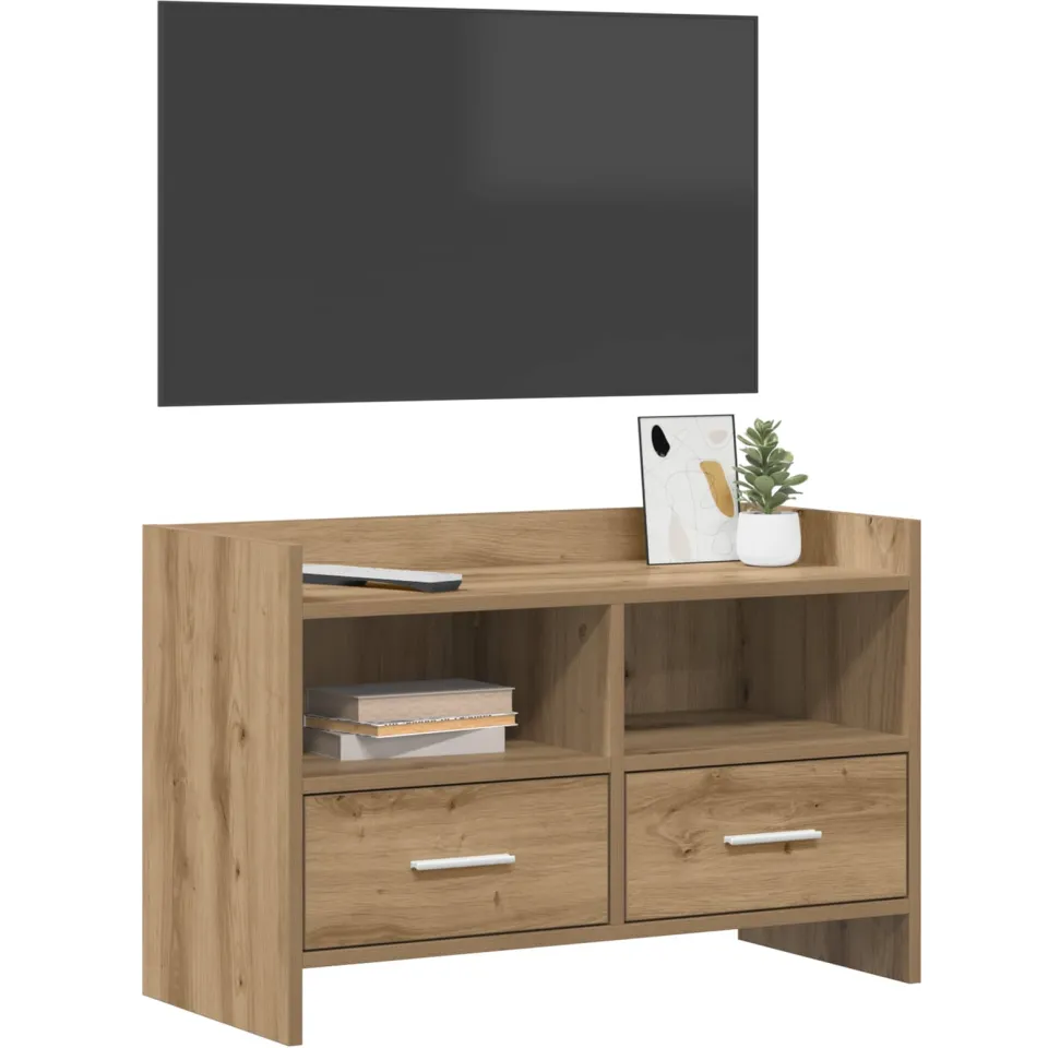 vidaXL TV-kast 71,5 x 33 x 47 cm Artisanaal eiken Bewerkt hout Bruin