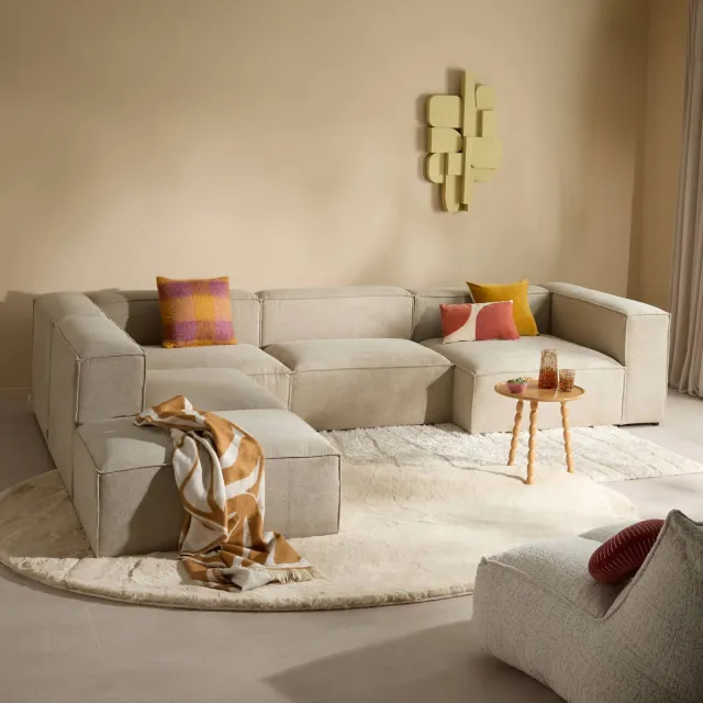 NOUS Living hoekbank Igor hoek links - beige, foto 2