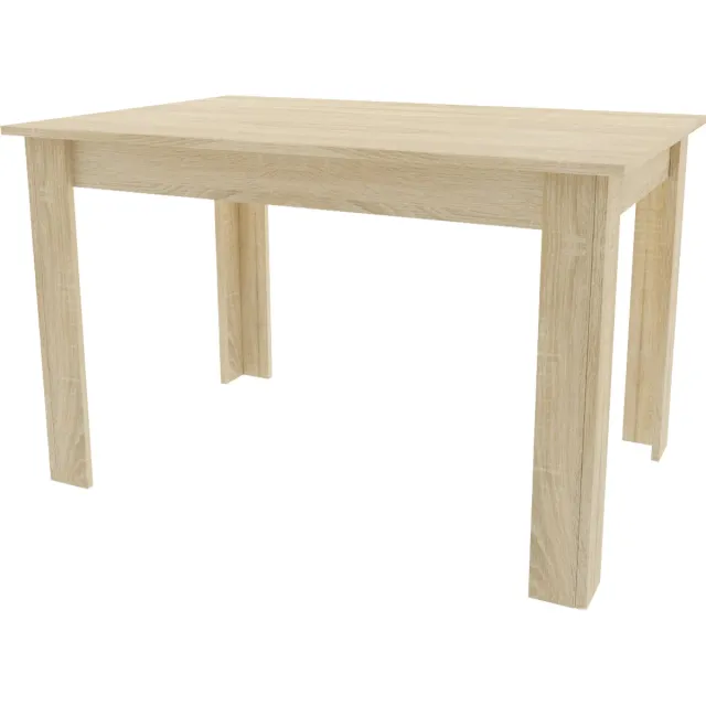 LEOBERT Eettafel NP 120x80 - SONOMA - Modern Design, Kleur: Eiken Sonoma, Geschikt voor Keuken, Eetkamer en Woonkamer, 120 x 80 cm eikenkleur