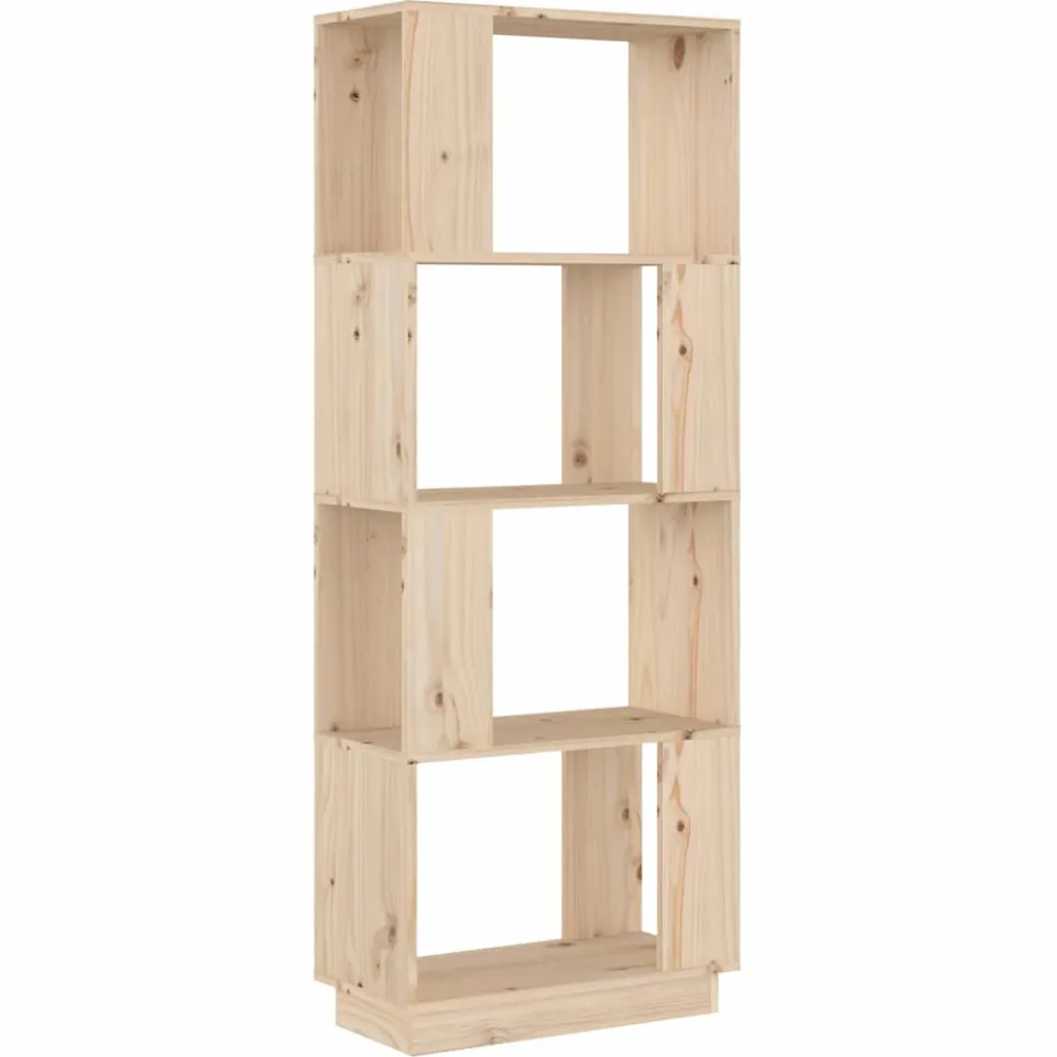 vidaXL Boekenkast/kamerscherm 51x25x132 cm massief grenenhout Bruin