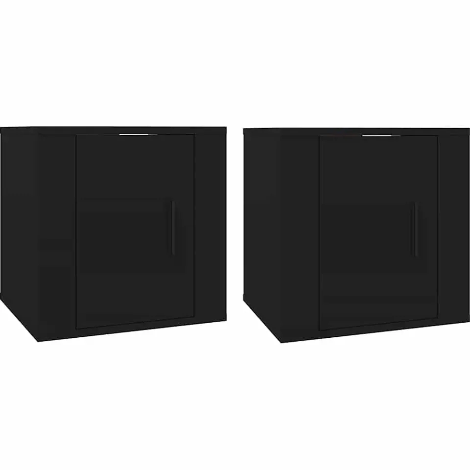 vidaXL Tv-wandmeubels 2 st 40x34,5x40 cm zwart