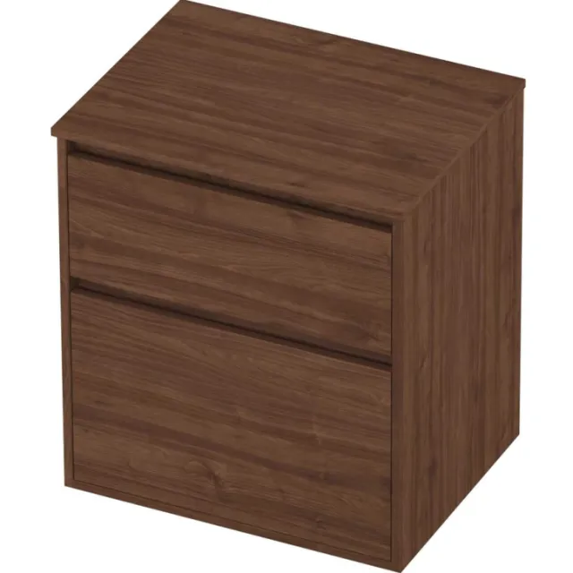Proline Deck Badmeubelset Greeploos Asymmetrisch Kader 60x46x67 cm Indian Walnut Houtlook