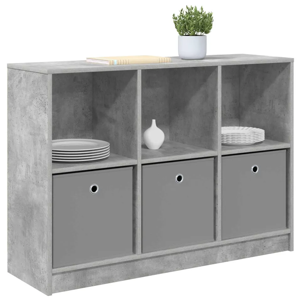 vidaXL Dressoir Beton Grijs 102 x 32 x 73,5 cm