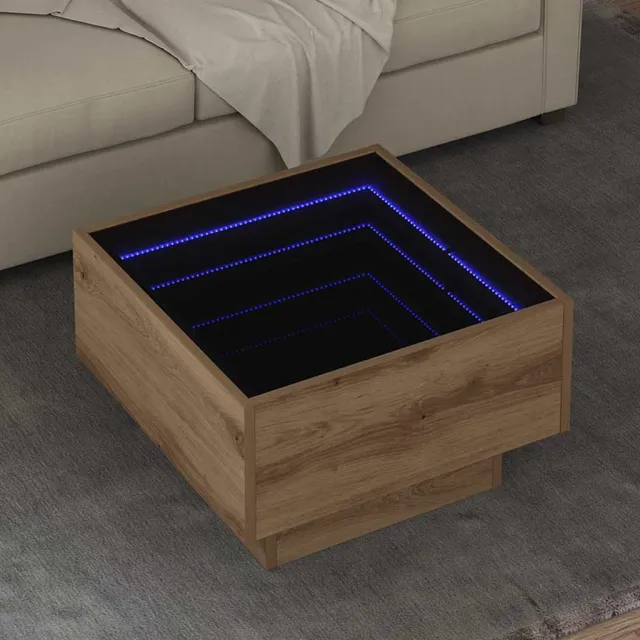 vidaXL Salontafel artisanaal eikenkleurig 50 x 50 x 30 cm Bruin
