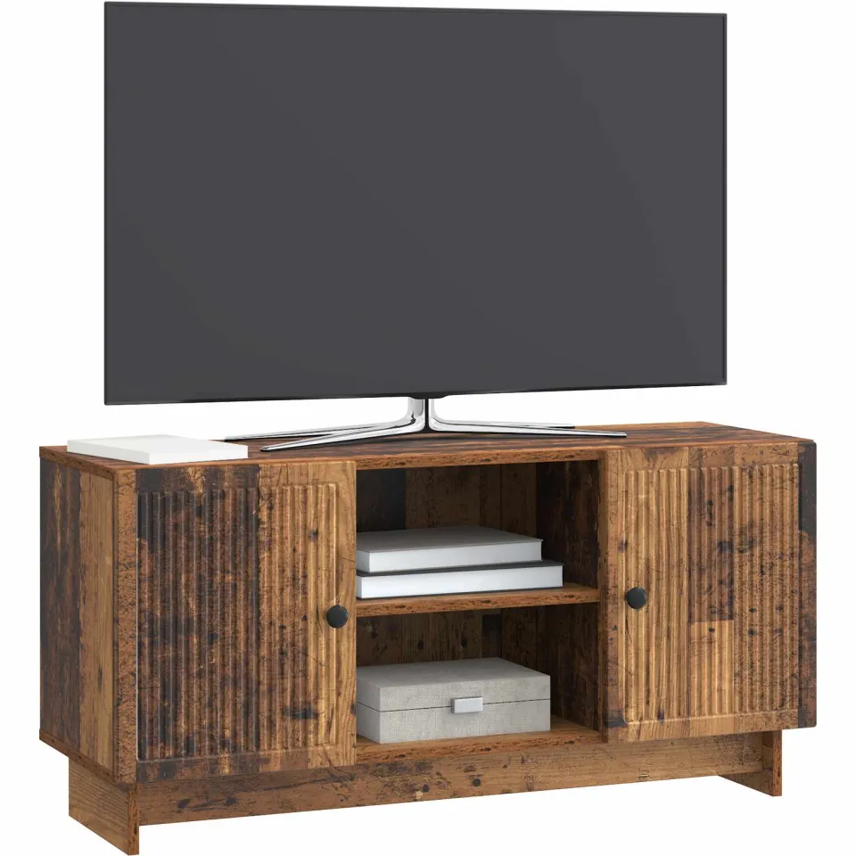vidaXL TV-kast 102 x 34,5 x 50 cm Oud hout Bewerkt hout bruin, foto 3