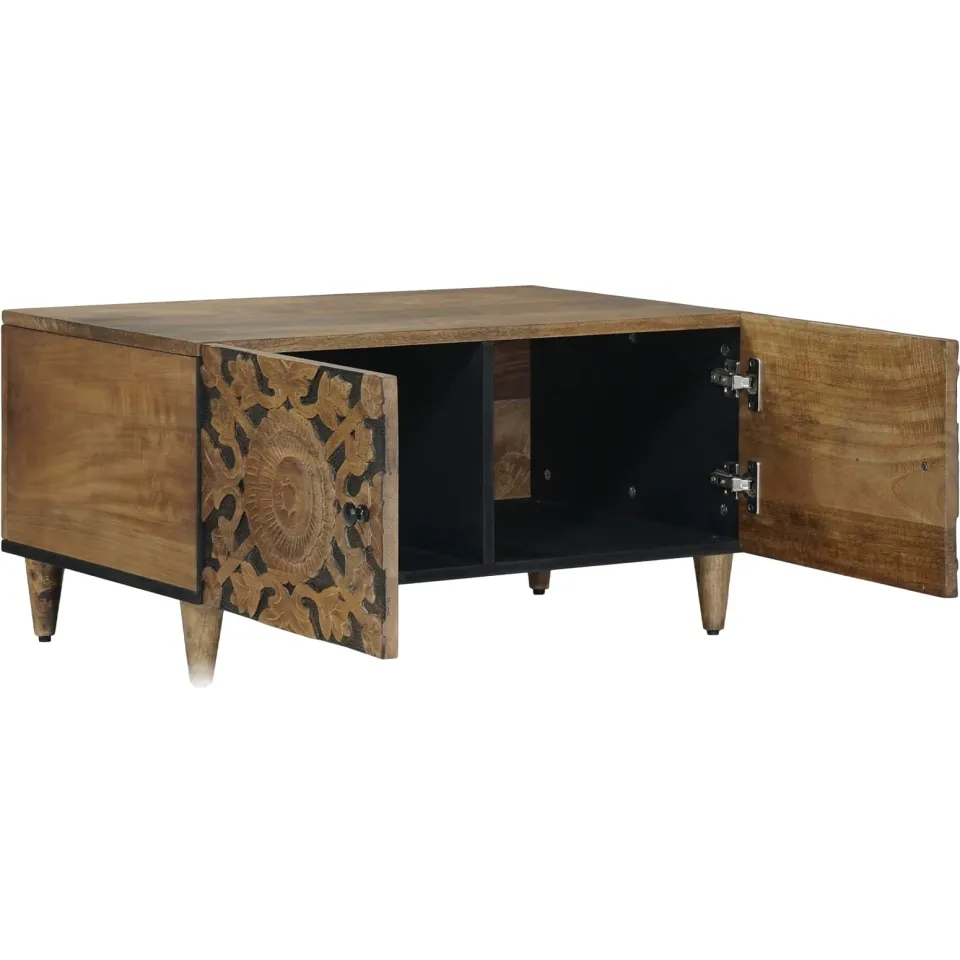 vidaXL Salontafel Bruin 80 x 50 x 40 cm Massief Mango Hout, foto 2