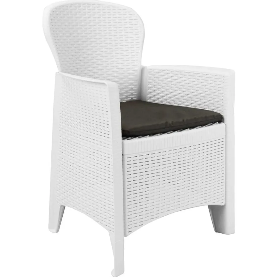 vidaXL 7-delige Tuinset rattan-look kunststof wit, foto 2