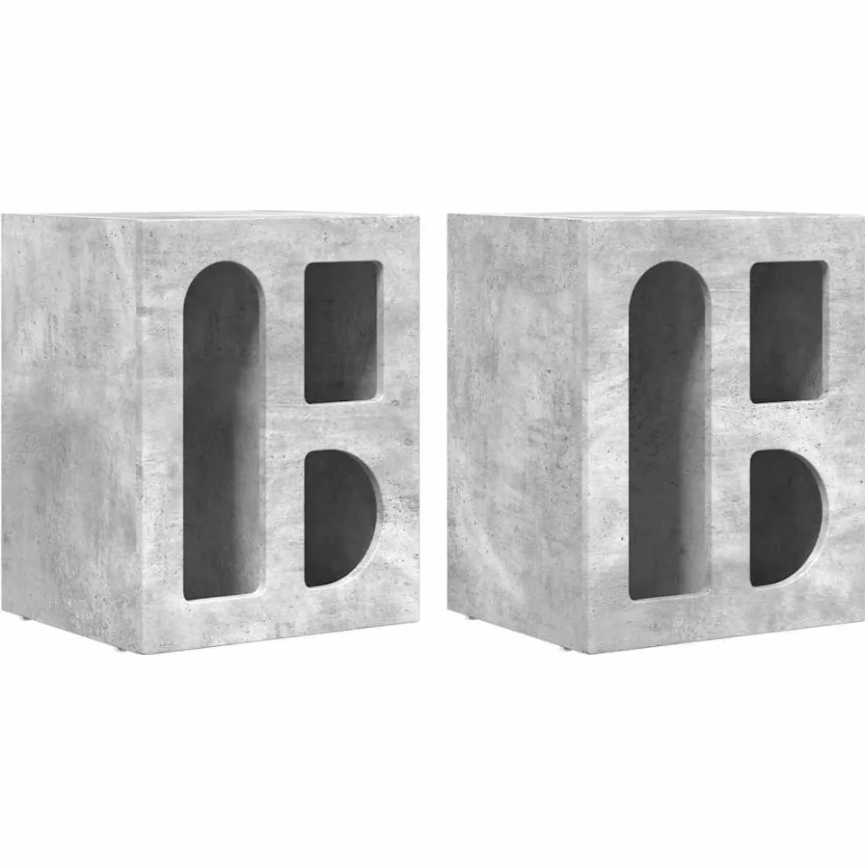 vidaXL Nachtkastje ELST 2 st Beton Grijs 40 x 35 x 50 cm Bewerkt hout, foto 3