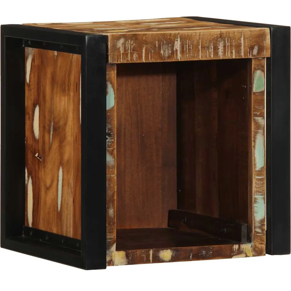 vidaXL Nachtkastjes 2st 40x35x40cm massief gerecycled hout meerkleurig, foto 4