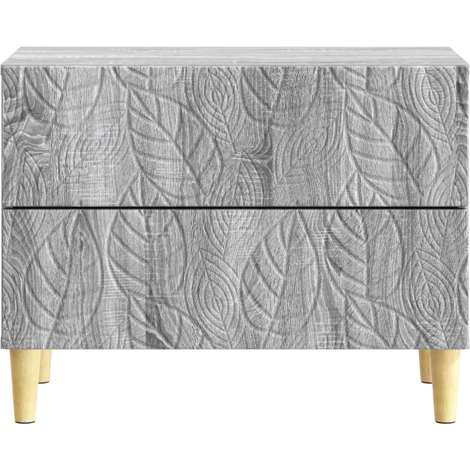 vidaXL Nachtkastje Grijs Sonoma 62 x 34,5 x 48 cm Bewerkt hout, foto 4