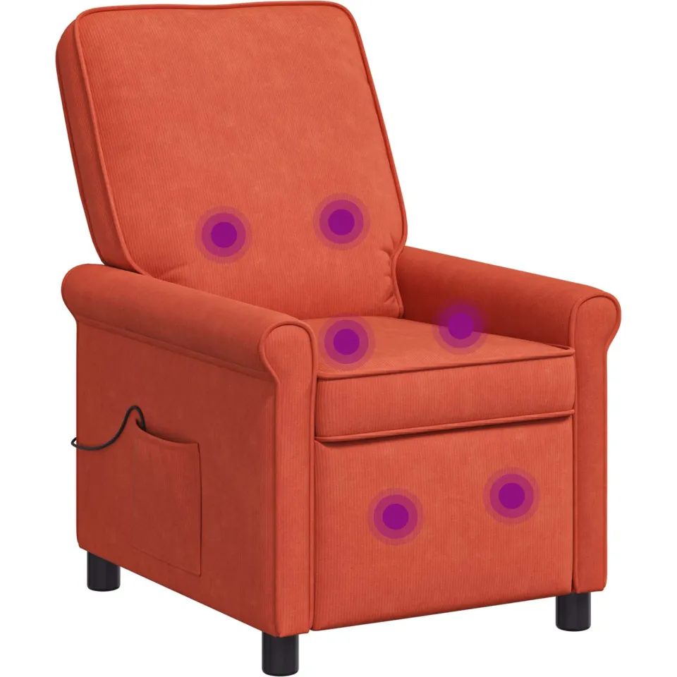 vidaXL Massage-relaxstoel Rood-oranje 69 x 95 x 101 cm Stof, foto 3