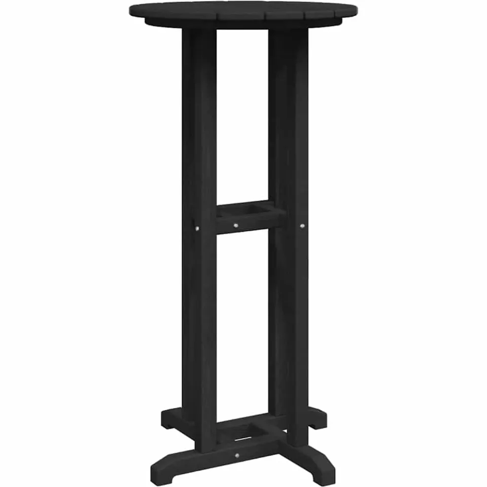 vidaXL Bartafel Zwart 55 x 55 x 107 cm Polyetheen, foto 3