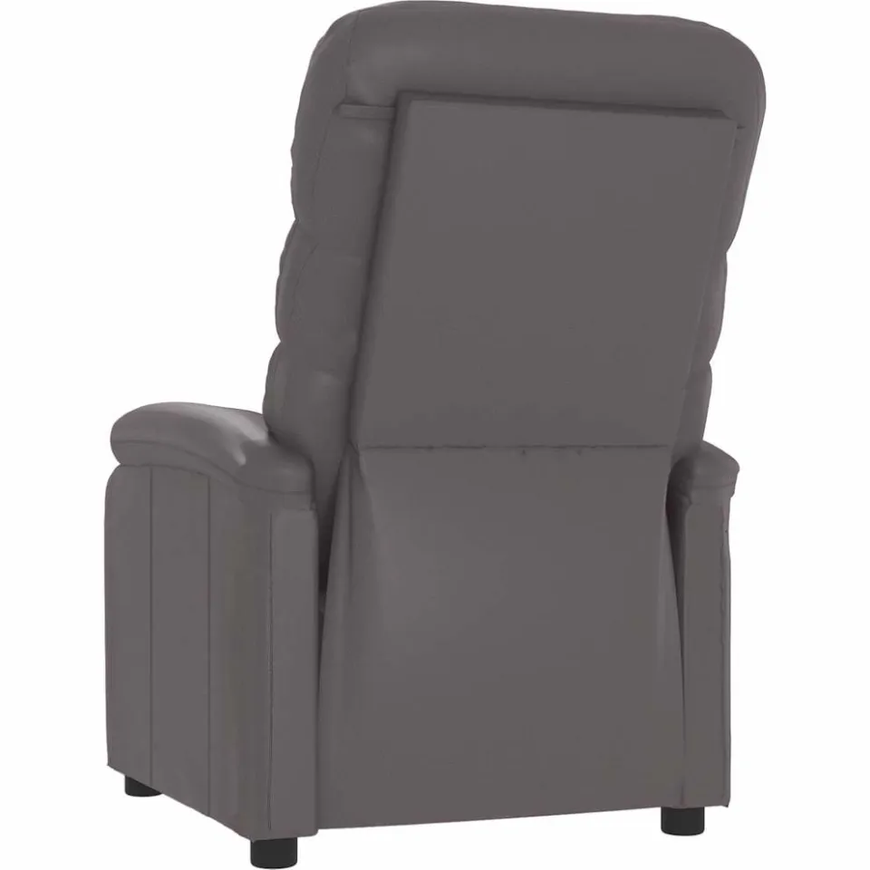 vidaXL Massagestoel kunstleer grijs, foto 4
