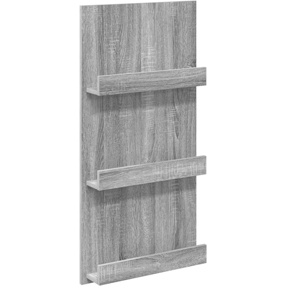 vidaXL Tijdschrift Rek Grijs Sonoma 51 x 11 x 102 cm Bewerkt hout, foto 3