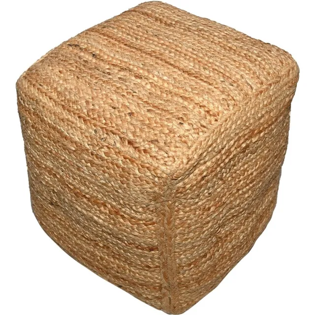 Signes Grimalt gevlochten poef beige Bruin