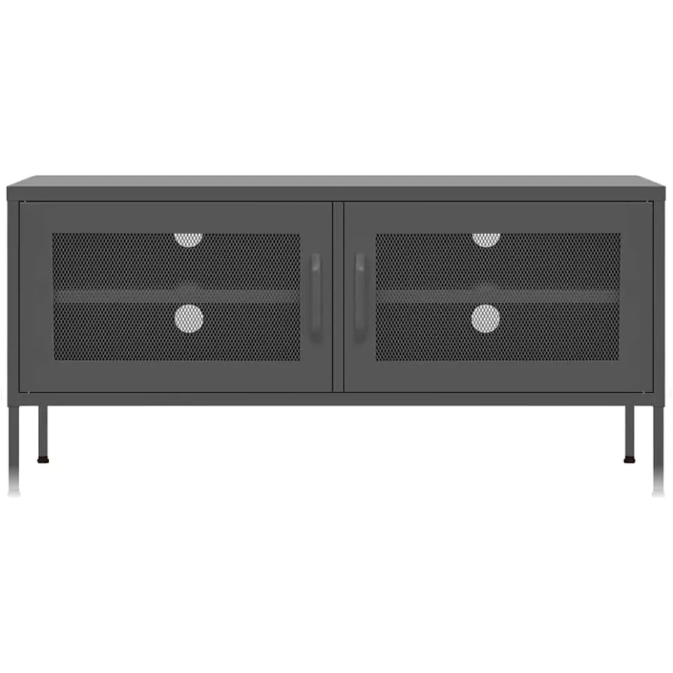 vidaXL Tv-meubel 105x35x50 cm staal antracietkleurig, foto 2