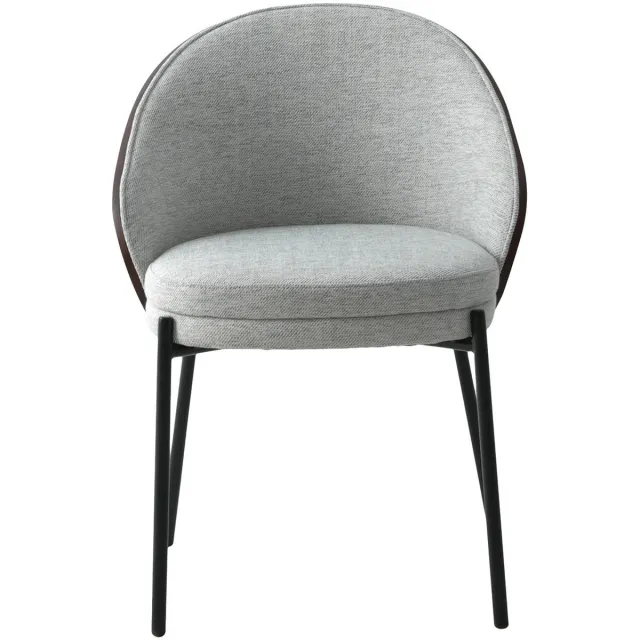 House Nordic Eetkamerstoel Lichtgrijs - Stof/Textiel - Gewicht 7kg - 53x54,2x75cm - Set van 2