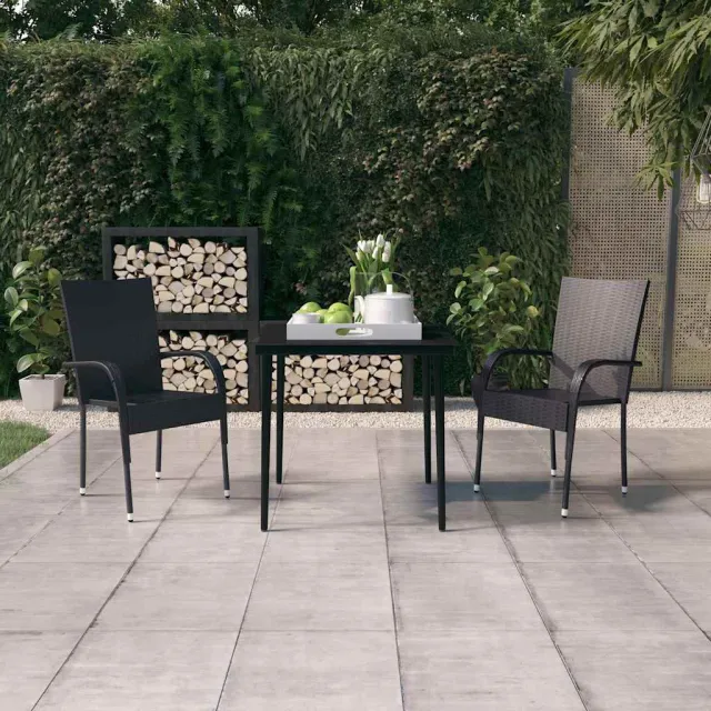 vidaXL 3-delige Tuinset zwart, foto 2