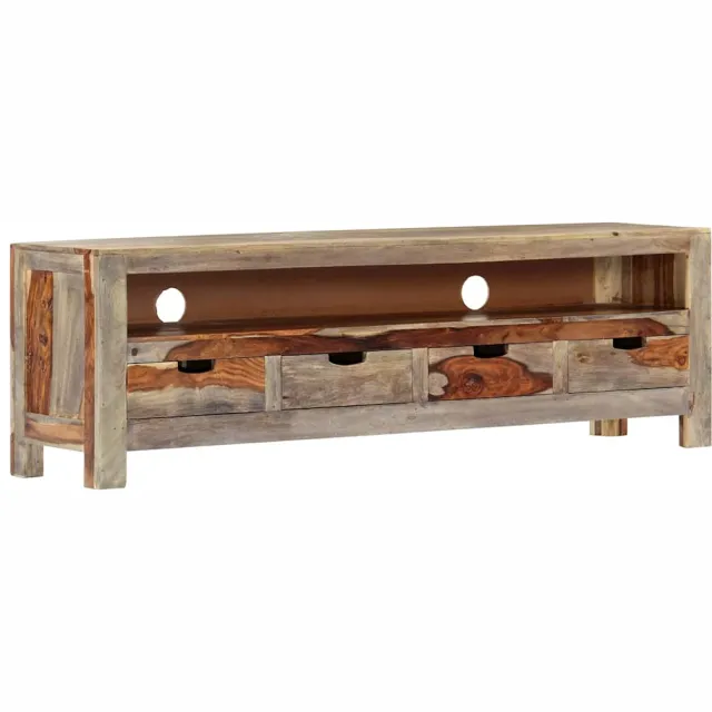 vidaXL TV-meubel 130x30x40 cm massief acaciahout Bruin