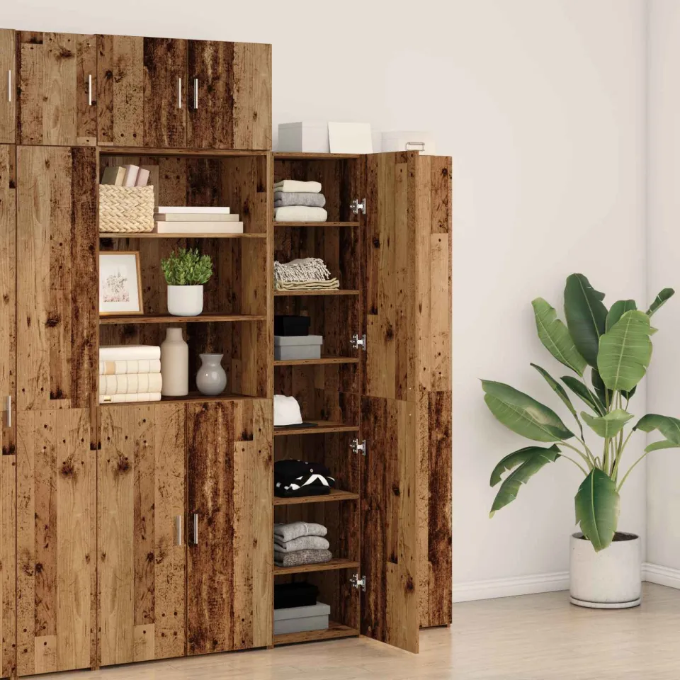 vidaXL Hoge kast Oudhout 40 x 42,5 x 185 cm bruin, foto 4