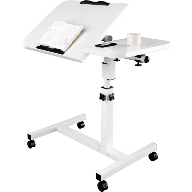 Thuys Bedtafeltje Met Wielen – Bedtafel – Laptopstandaard – 60 x 40 x 60cm – Wit