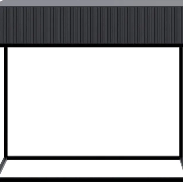 Selsey VELDIO - Console met lade en zwarte poten - 90 cm - zwart