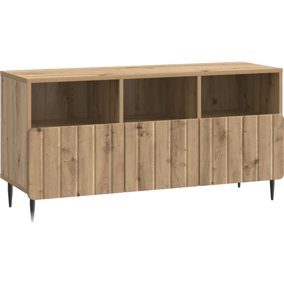 vidaXL TV-kast 102 x 34,5 x 50 cm Artisanaal eiken Bewerkt hout Bruin