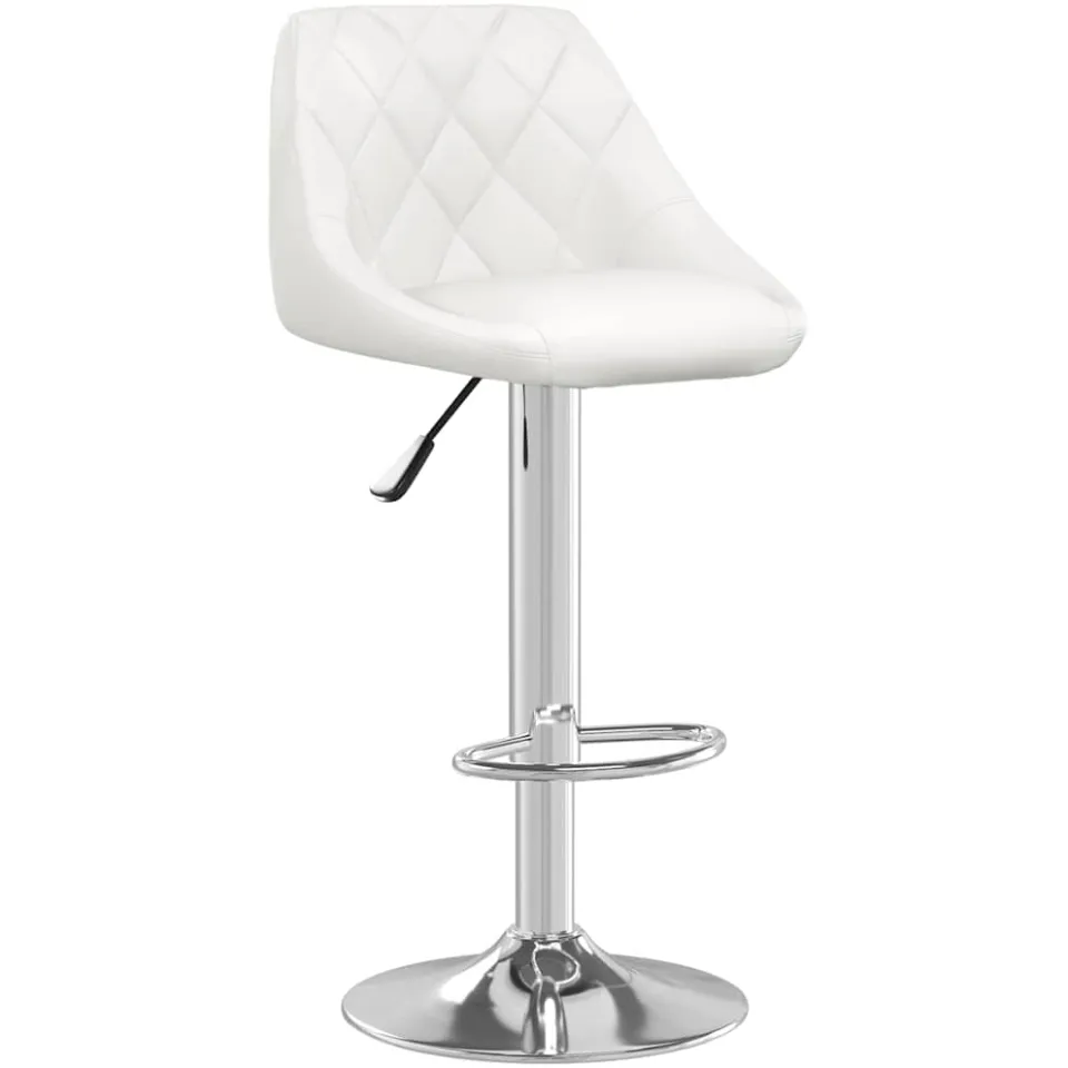 vidaXL Barstoelen 2 st kunstleer wit