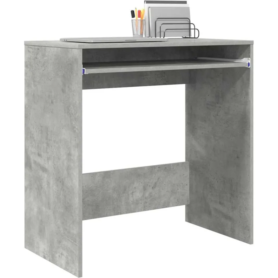 vidaXL Bureau Beton Grijs 77,5 x 43 x 79 cm Bewerkt hout