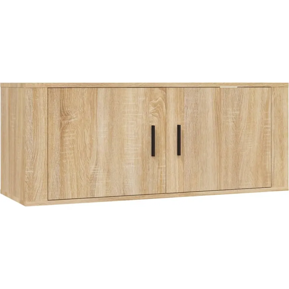 vidaXL 3-delige Tv-meubelset bewerkt hout sonoma eikenkleurig Bruin