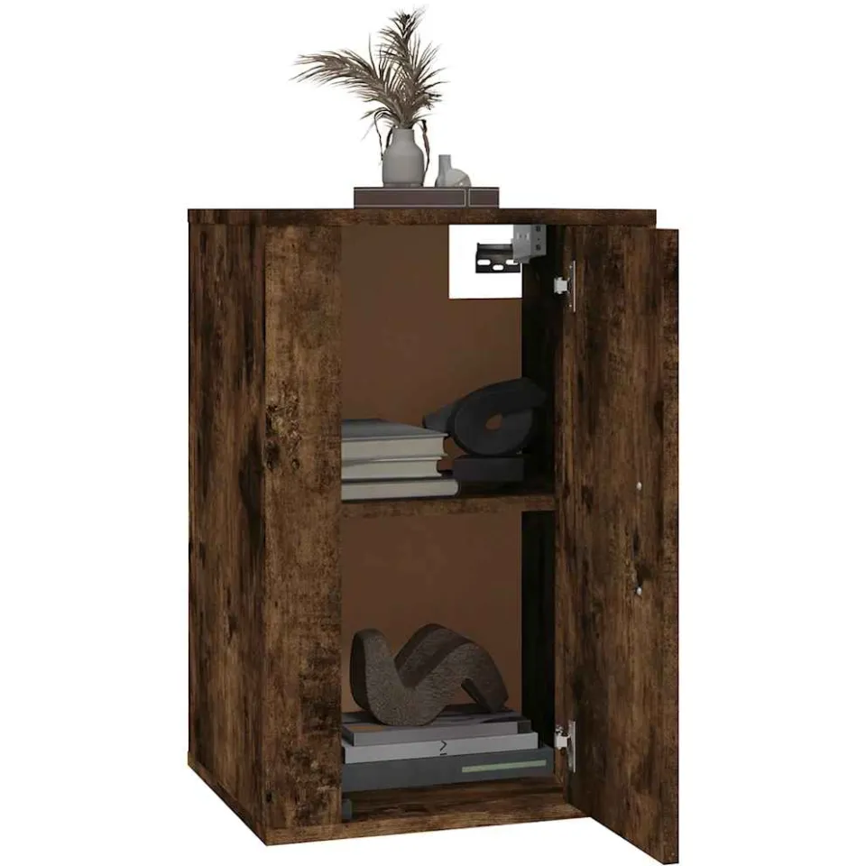 vidaXL Tv-wandmeubels 2 st 40x34,5x60 cm gerookt eikenkleurig Bruin