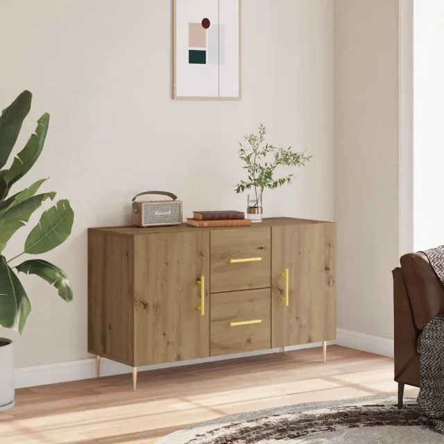 vidaXL Dressoir 100x36x60 cm bewerkt hout artisanaal eikenkleurig, foto 2