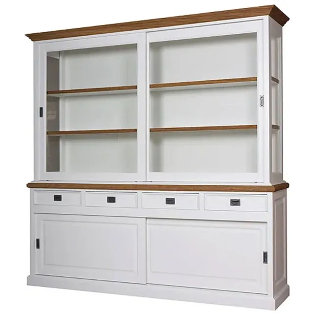 Barneveld vitrinekast 220cm eiken