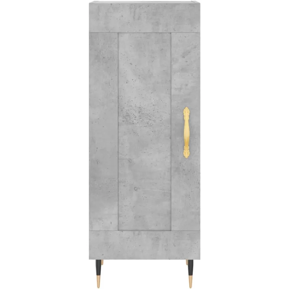 vidaXL Dressoir 34,5x34x90 cm bewerkt hout betongrijs grijs