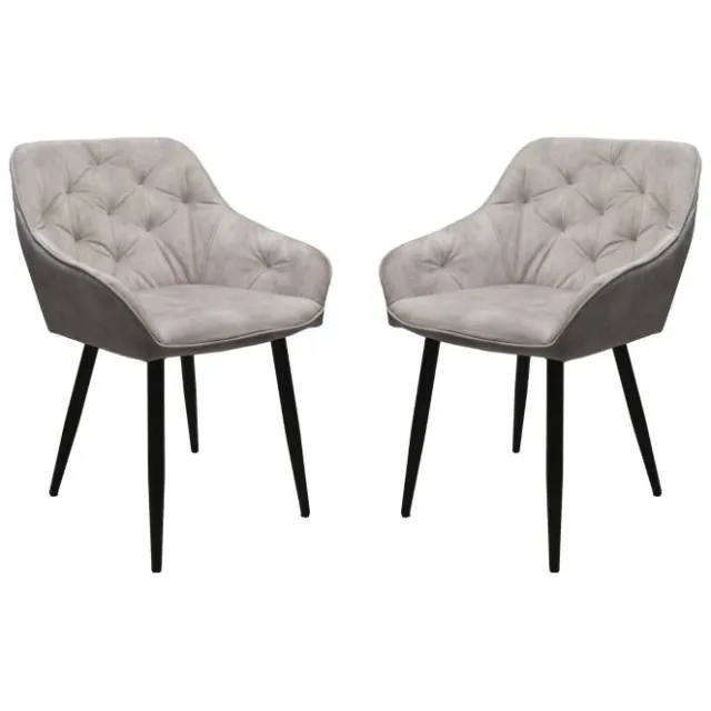 Eetkamerstoel Liverpool beige velours | set van 2