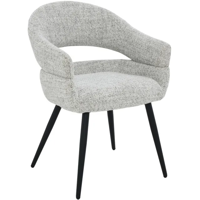 Livingfurn Eetkamerstoel Megan Bisque Oasis - Set van 2 Lichtgrijs
