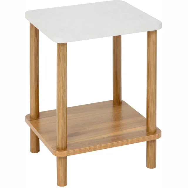 5 Five Simply Smart 5Five Como Bijzettafel - 34x30x44cm - Bruin/Wit