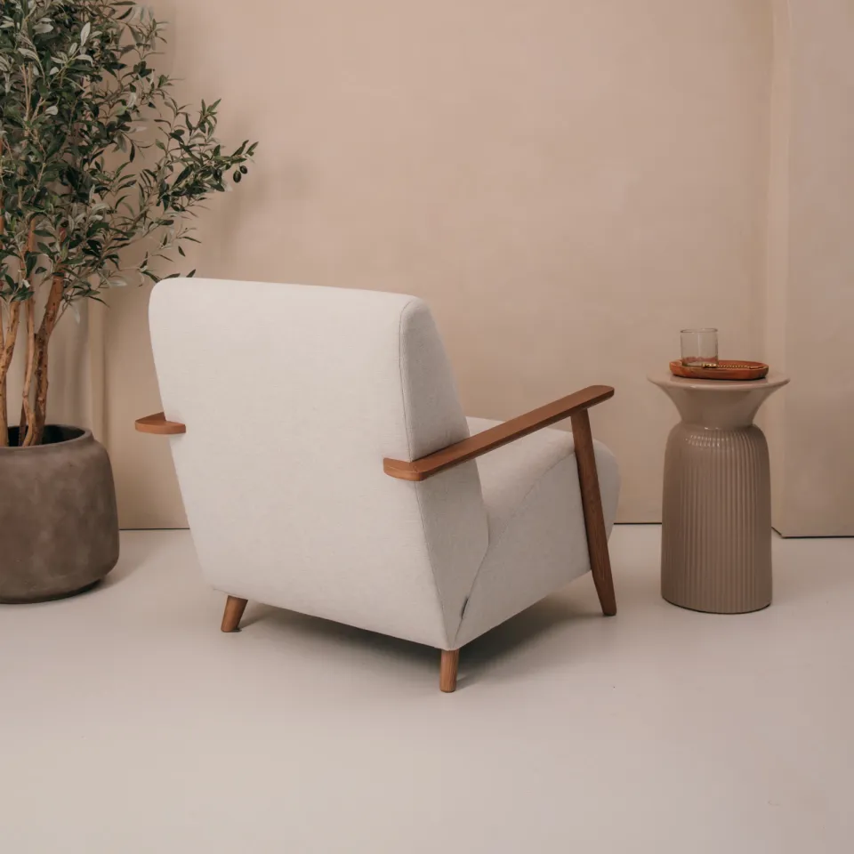 Kave Home Meghan fauteuil chenille beige, foto 6