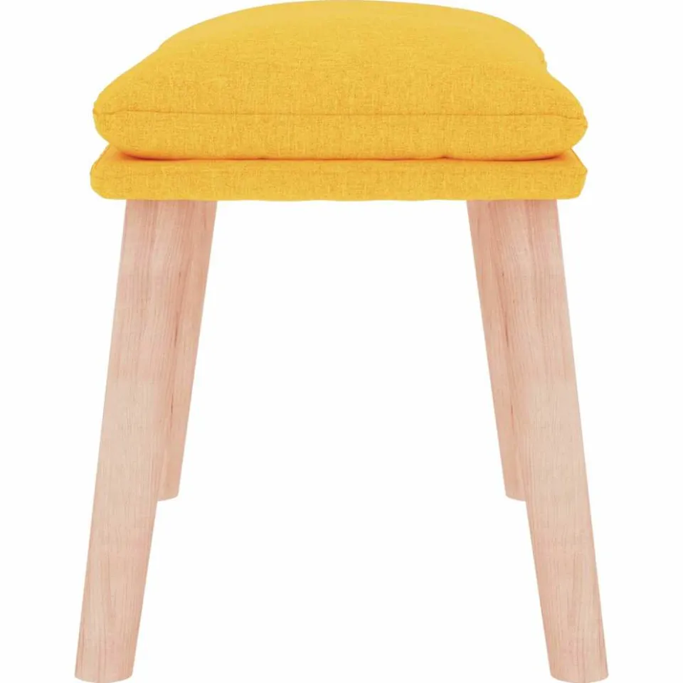 vidaXL Voetenbank 45x29,5x35 cm stof mosterdgeel, foto 4