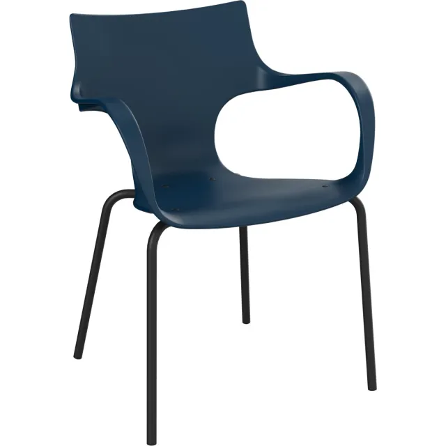 Workliving Jim Stoel - Navy - Zwart Onderstel Zwart - Navy