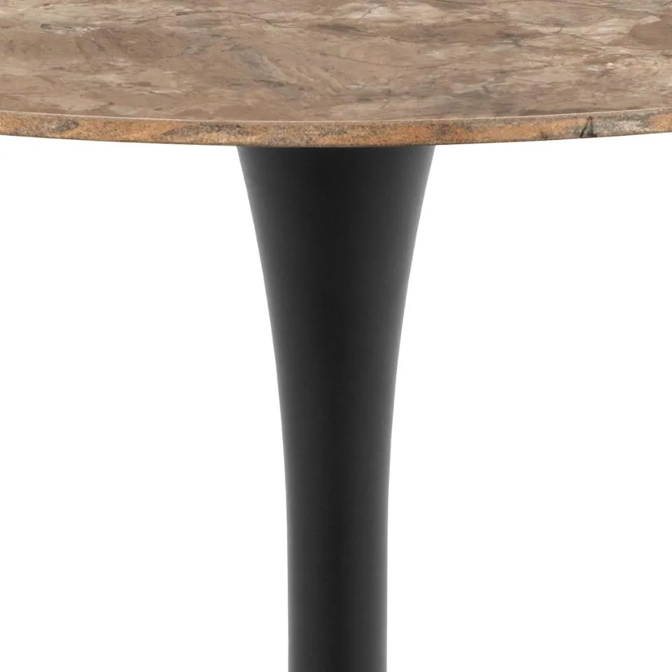 Lisomme Marly ronde eettafel keramiek bruin - Ø90x75 cm, foto 3