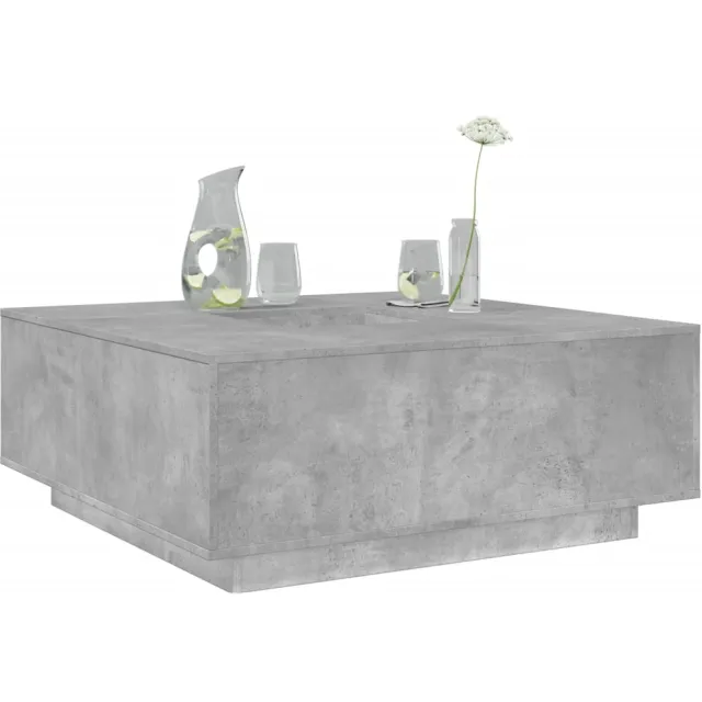 vidaXL Salontafel 100x100x40 cm bewerkt hout betongrijs