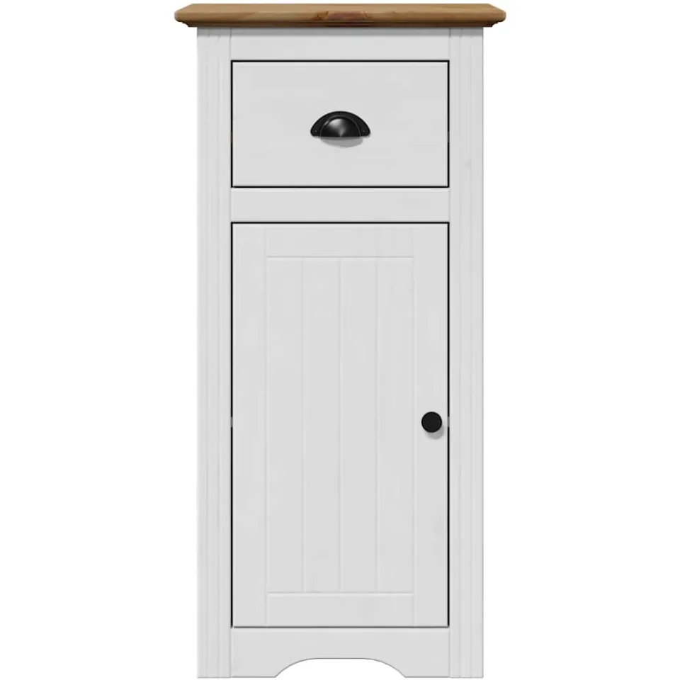 vidaXL Badkamerkast BODO 44x30x90 cm wit en bruin, foto 3
