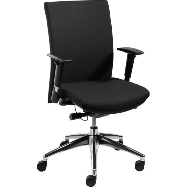 Sitlife Ergonomische bureaustoel EN 1335 – SITLIFE SALINA – Zwart – Aluminium kruisvoet – 5 jaar garantie