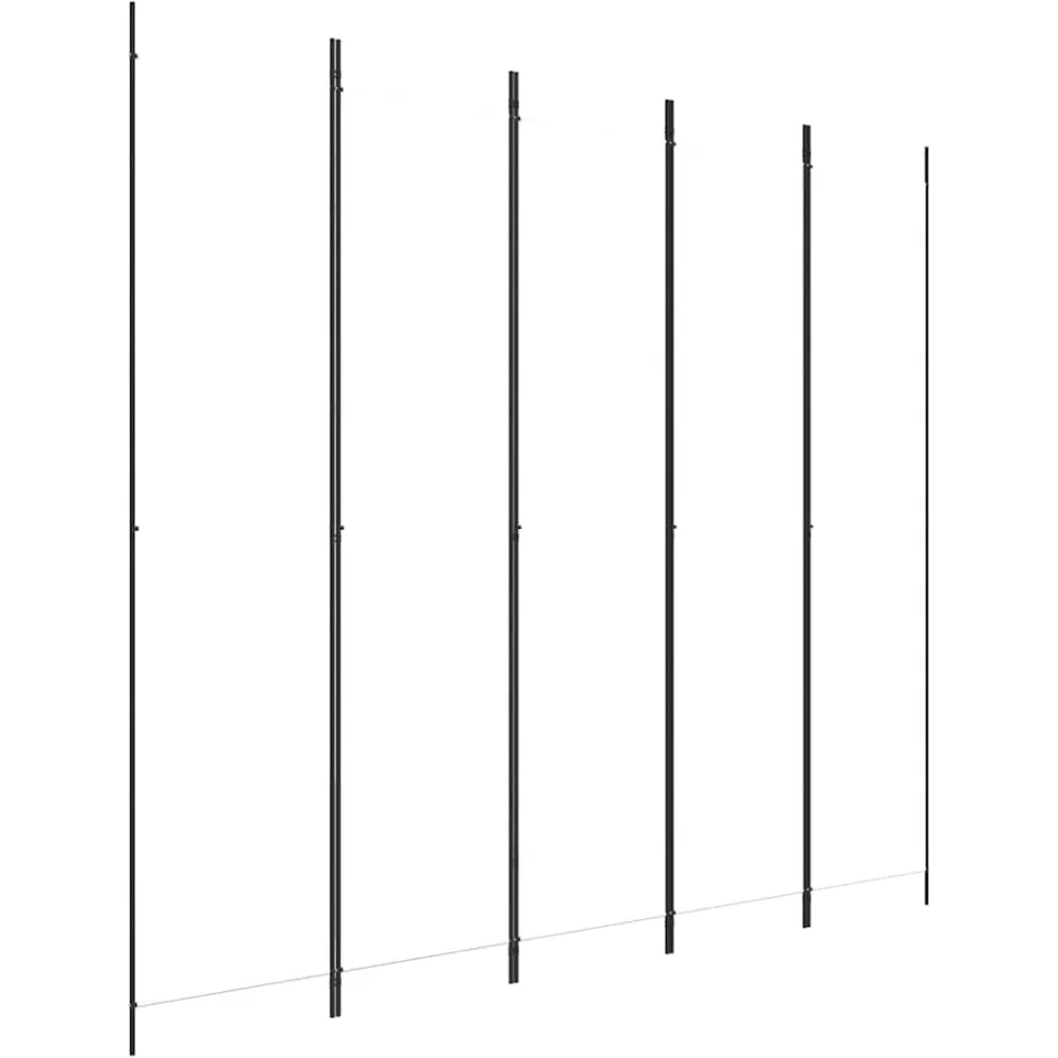 vidaXL Kamerscherm met 5 panelen 250x220 cm stof wit, foto 4