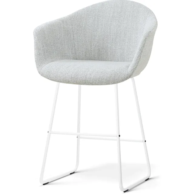 Nolon Nino-Otis barkruk grijs melange - wit onderstel - 65 cm