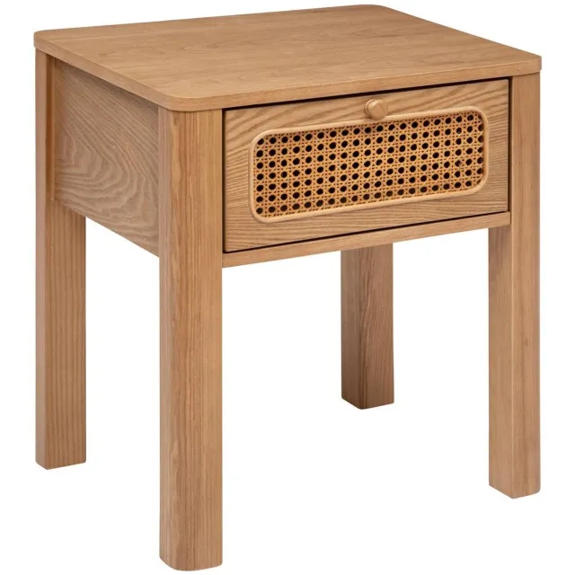 Atmosphera Créateur d'intérieur® Nachtkastje met 1 lade, rotan vlechtwerk TIRIA marron