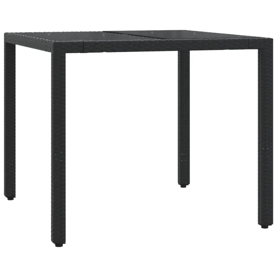 vidaXL 5-delige Tuinset met kussens poly rattan zwart, foto 4