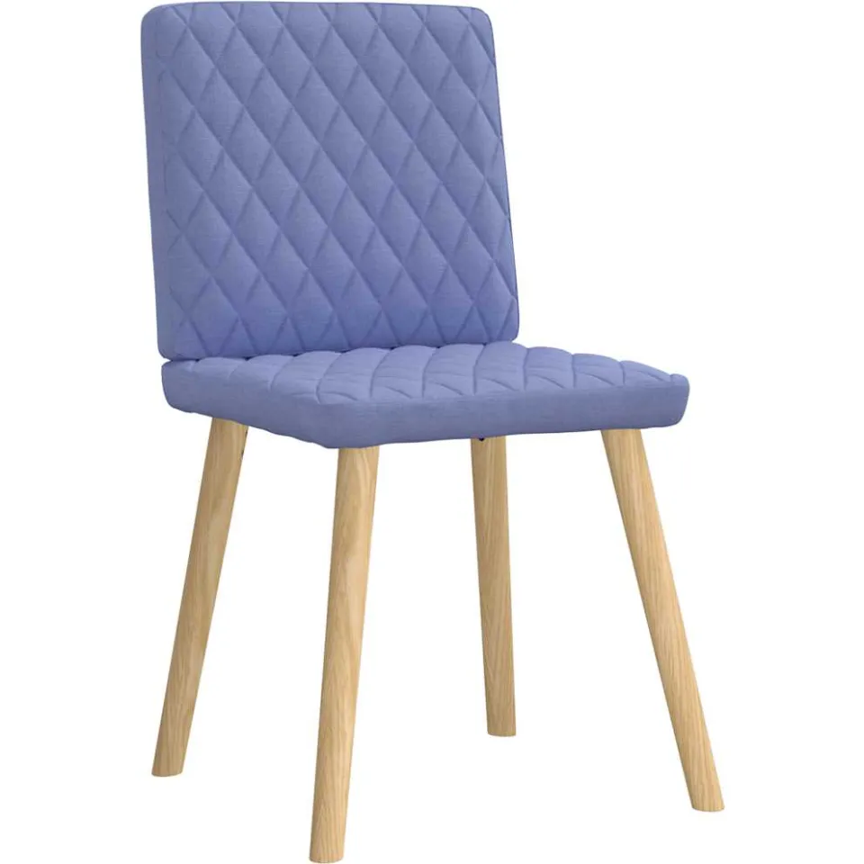 vidaXL Eetkamerstoelen 4 st stof jeansblauw